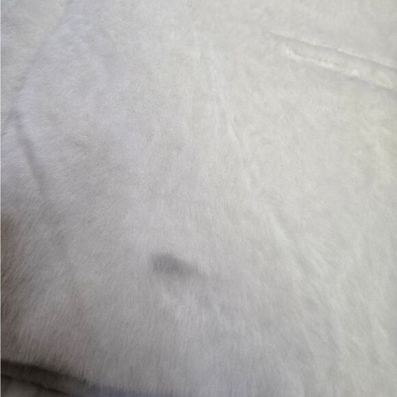 LUU SHOP white furry boxy oversized open front coat XL - Picture 8 of 14